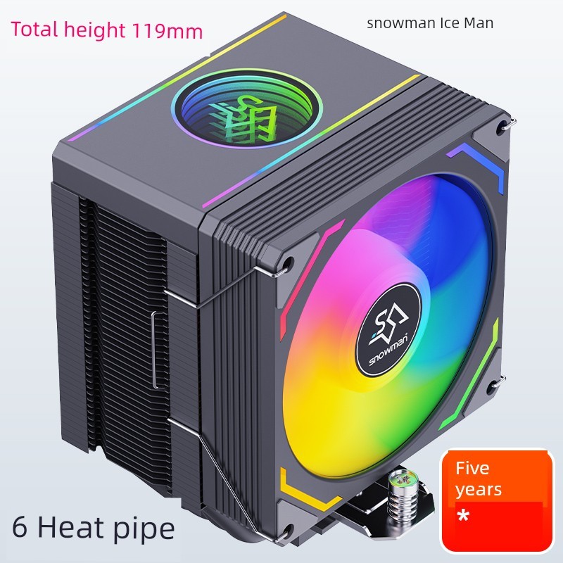 พัดลมคอม 120mm พัดลมคอม rgb AMD X99 Iceman Air Cooling Desktop i5i7 ท่อความร้อน
