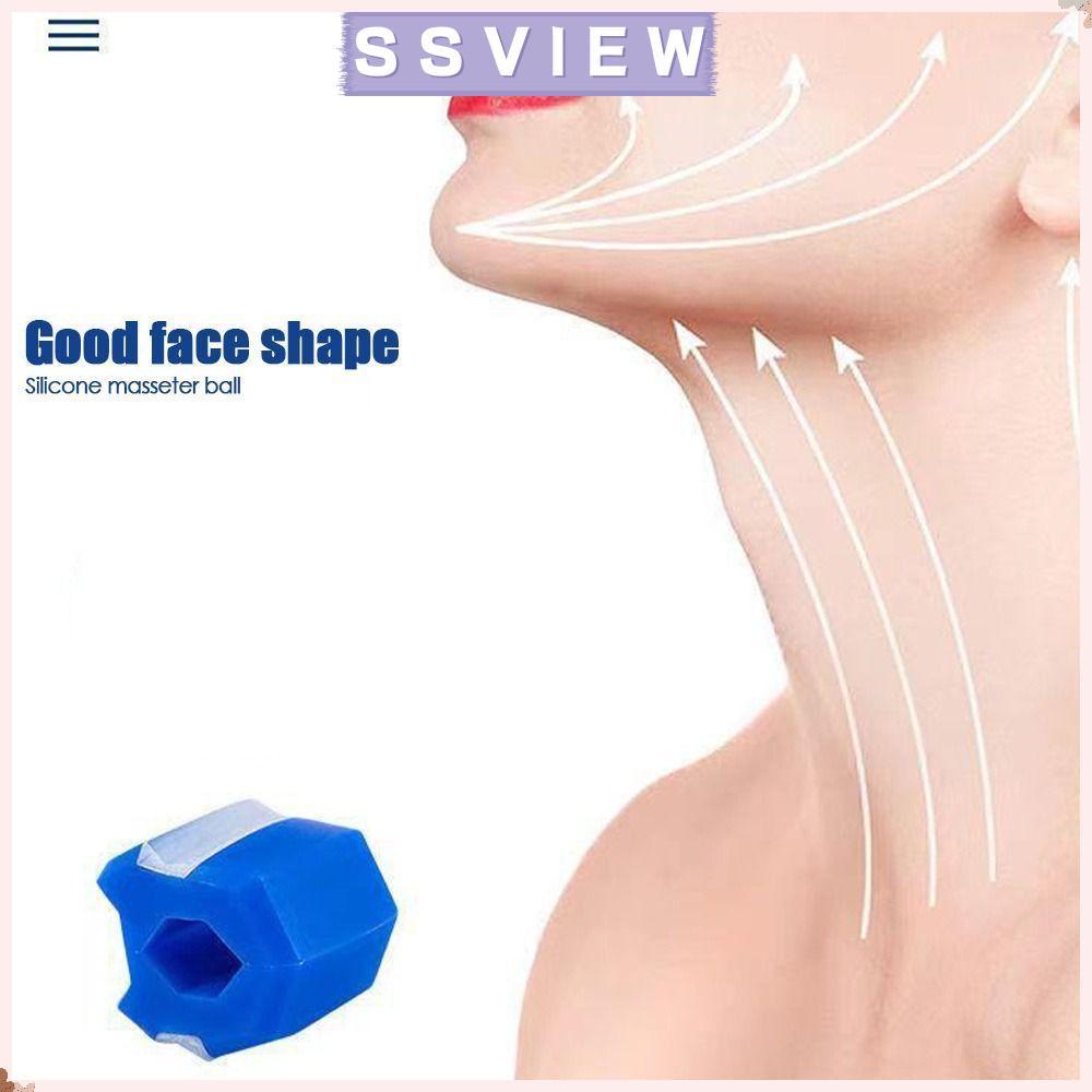 STILLSAVIEW Jawzr Trainer, ซิลิโคนเกรดอาหาร Silica Jaw Exerciser, สีดําสีแดงสีฟ้า Anti-aging Jawline