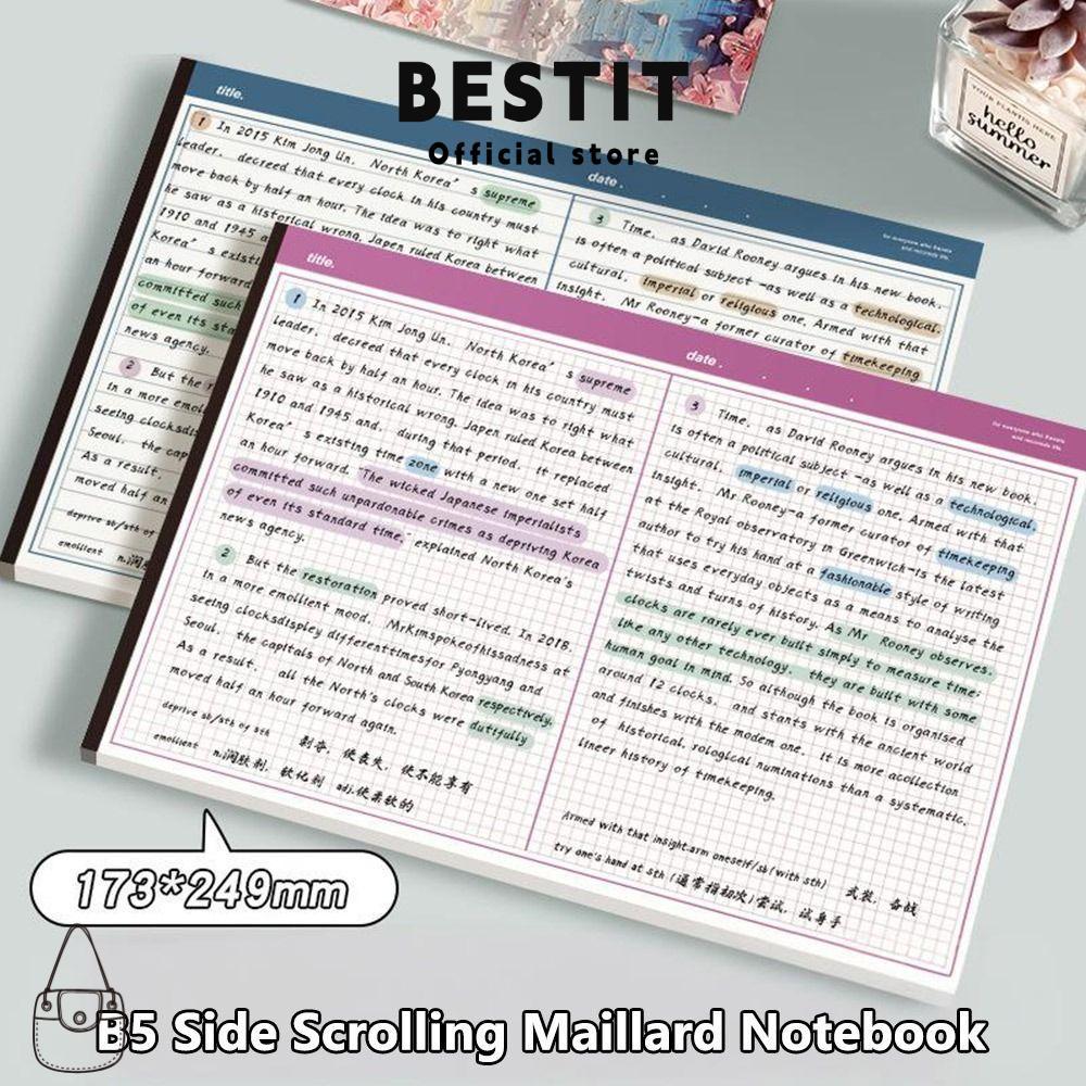 BESTIT 20 แผ่น/สมุด Notepad, สมุดบันทึก B5 B5 แบบฉีกได้, สํานักงานโรงเรียนกระดาษแนวนอนเป็นมิตรกับสิ่
