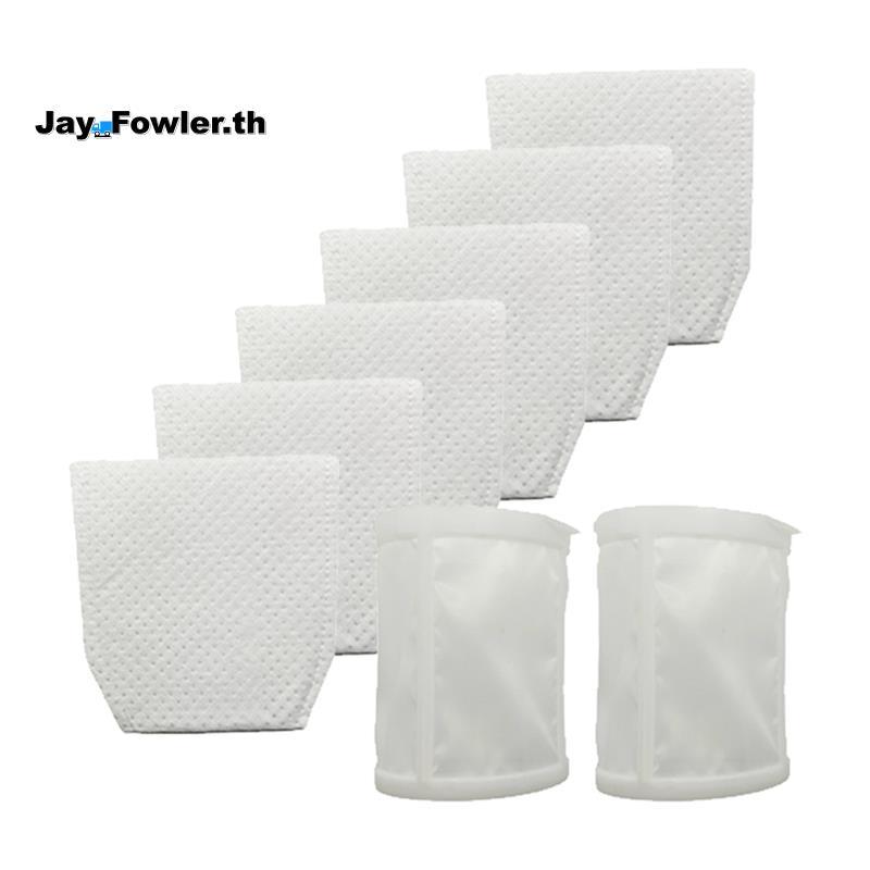 [Jay_Fower]แผ่นกรองฝุ่น 6 + 2 แพ็คสําหรับ T-03193 443060-3 XLC02ZB,XLC02ZW,XLC02RB1W,XLC02R1B,LC01Z,