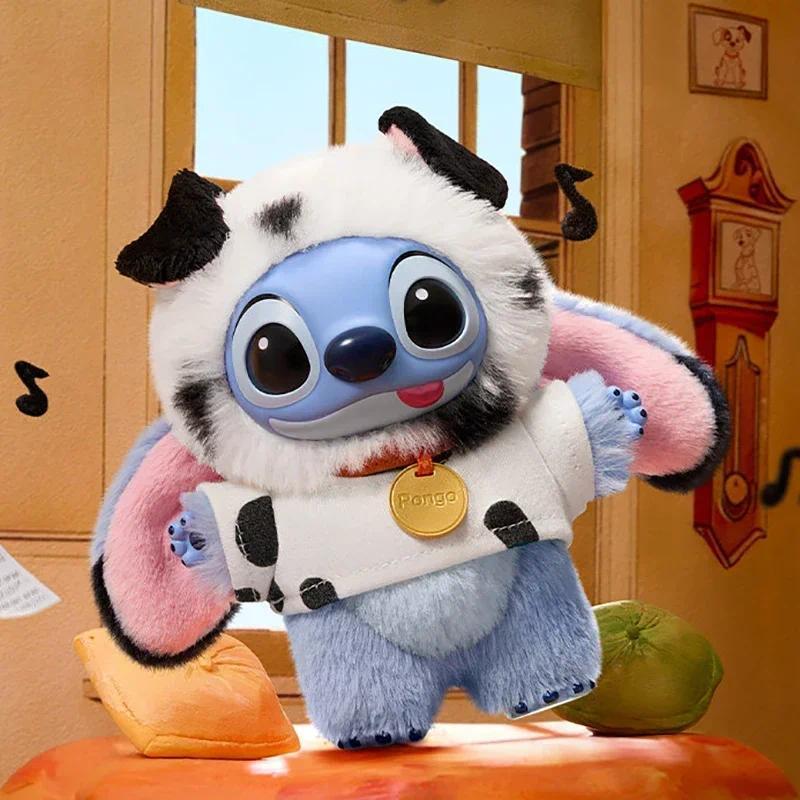 POP MART Disney Stitch Adventure Series ตุ๊กตาไวนิลน่ารักกล่องตาบอดอะนิเมะรูปเดสก์ท็อปตกแต่งกระเป๋าตาบอดของเล่น