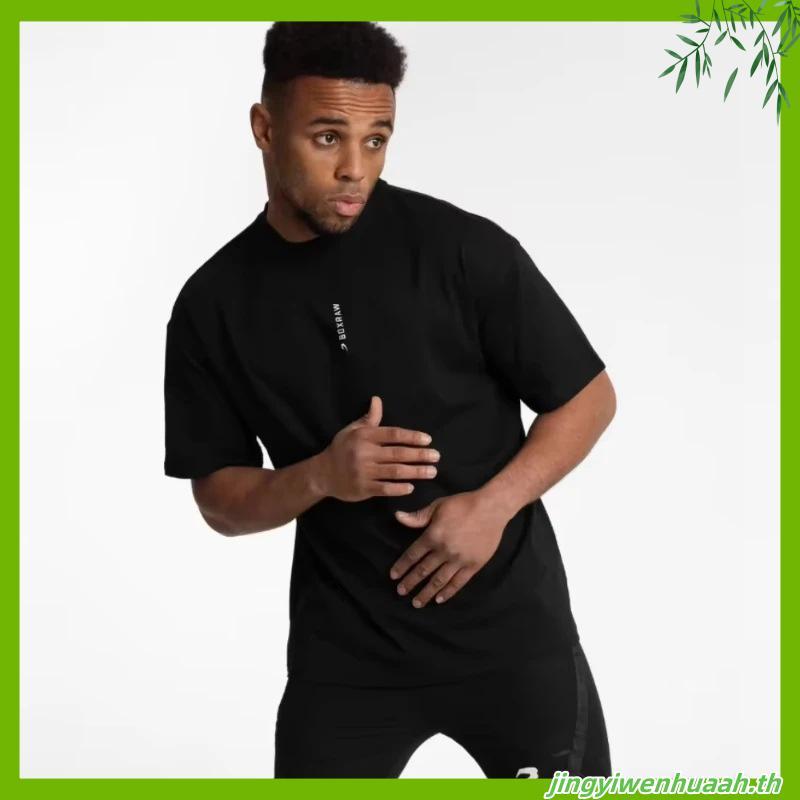 HIJAU Third Day Mens Simple Japanese Distro Katakaน่าตรงเสื้อยืดสีดําMTH85 Navy MTH86 army Green MTH