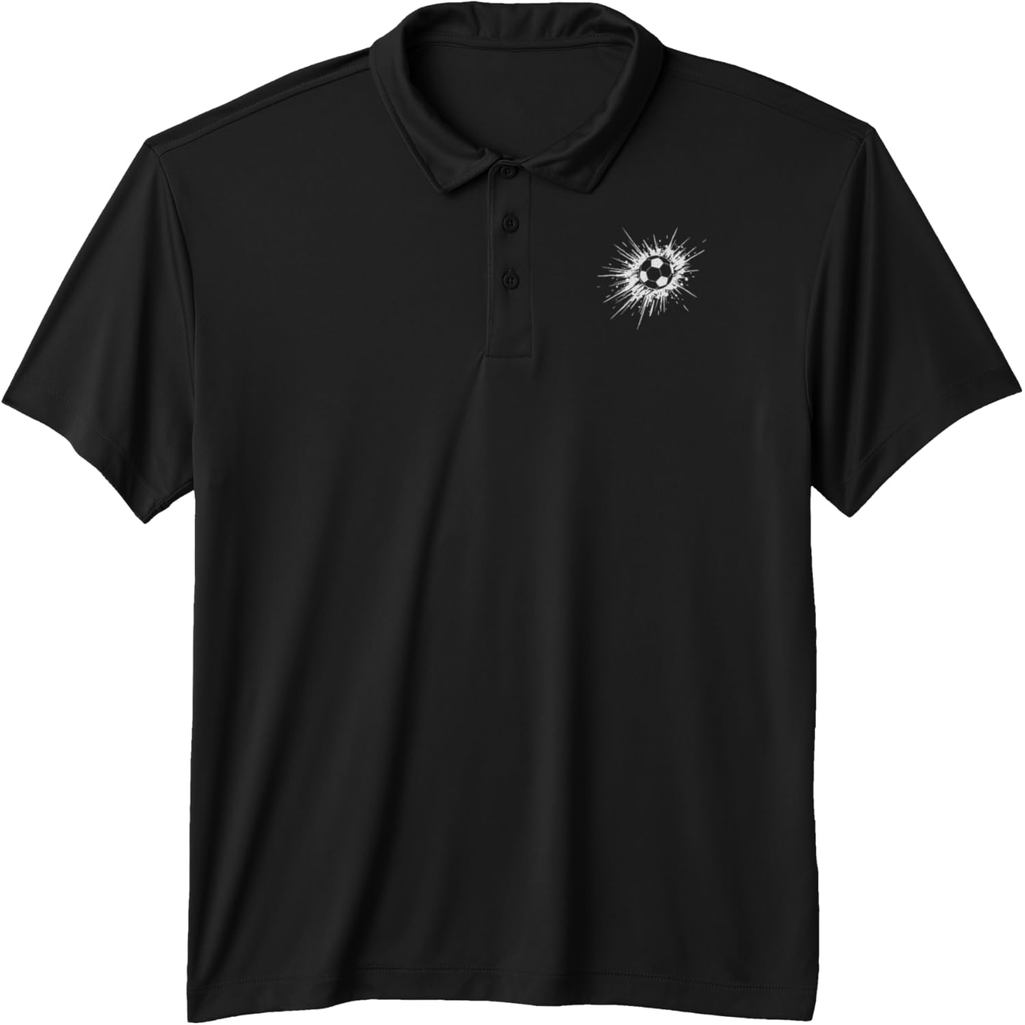 Soccer Ball Design for A Soccer Player Performance Polo Shirt