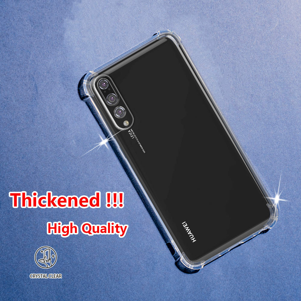 สําหรับ Huawei P20 Pro CLT-L09 CLT-L29 EML-L09C EML-L29C คริสตัล Clear Jelly กรณี Air-Guard มุมนุ่ม TPU ยืดหยุ่นซิลิโคนป้องกันยางโปร่งใสเคสโทรศัพท์