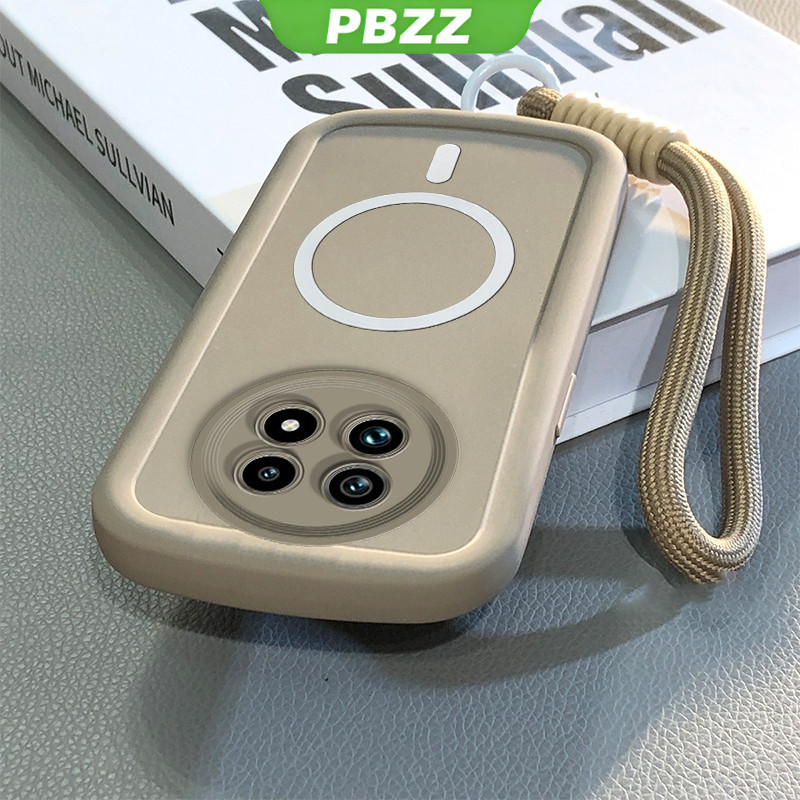 PBZZ เคสสําหรับRealme 11 12 13 Pro Plus 5G Realme 11 12 13 Plus realme 14 Pro + 5G 14xเคสโทรศัพท์ฝาครอบการออกแบบใหม่ความงามไร้สายแม่เหล็กสิ่งที่แนบมาสีดําJDTGSBS02