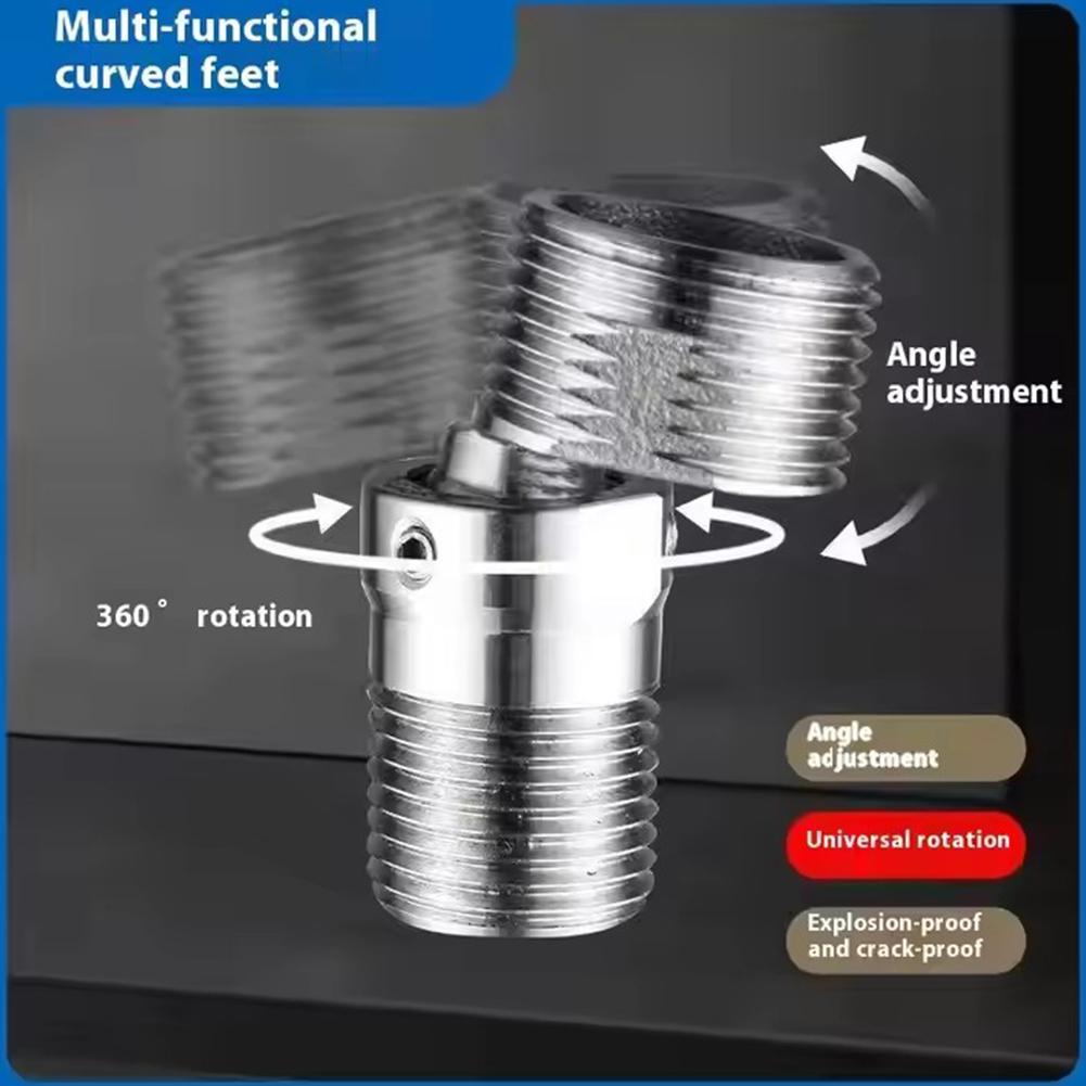 Shower Extension Corner Telescopic Curved Feet 360 องศา Eccentric Curved Tap Faucet Foot G0r1