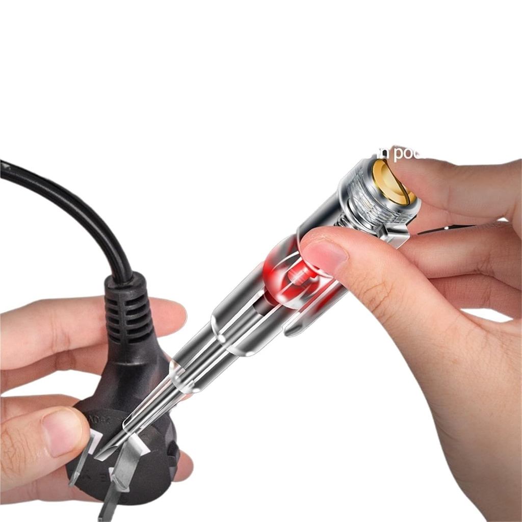 1 ชิ้น B09 LED ดินสอทดสอบสีแดง One Word Bit ไขควง Non-Contact ไฟแสดงสถานะแรงดันไฟฟ้าเครื่องทดสอบไฟฟ้