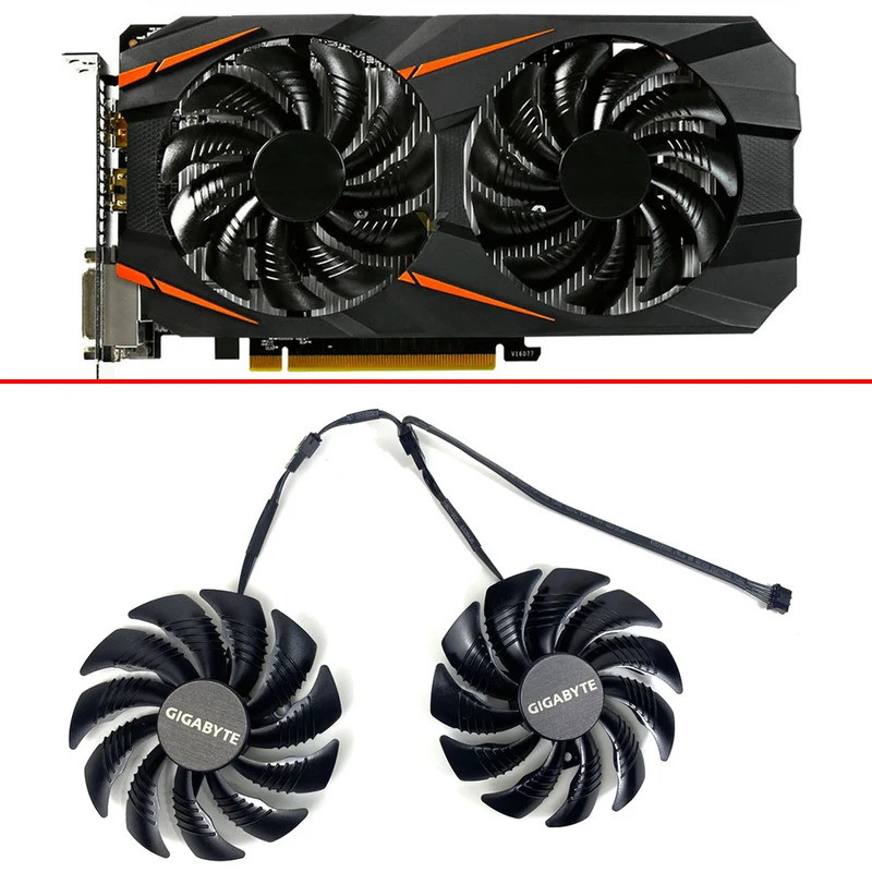 85MM PLD09210S12HH T129215SU การ์ดพัดลม Cooler สําหรับ GIGABYTE GTX 1050 1060 1070 Ti GV-RX570 580 A