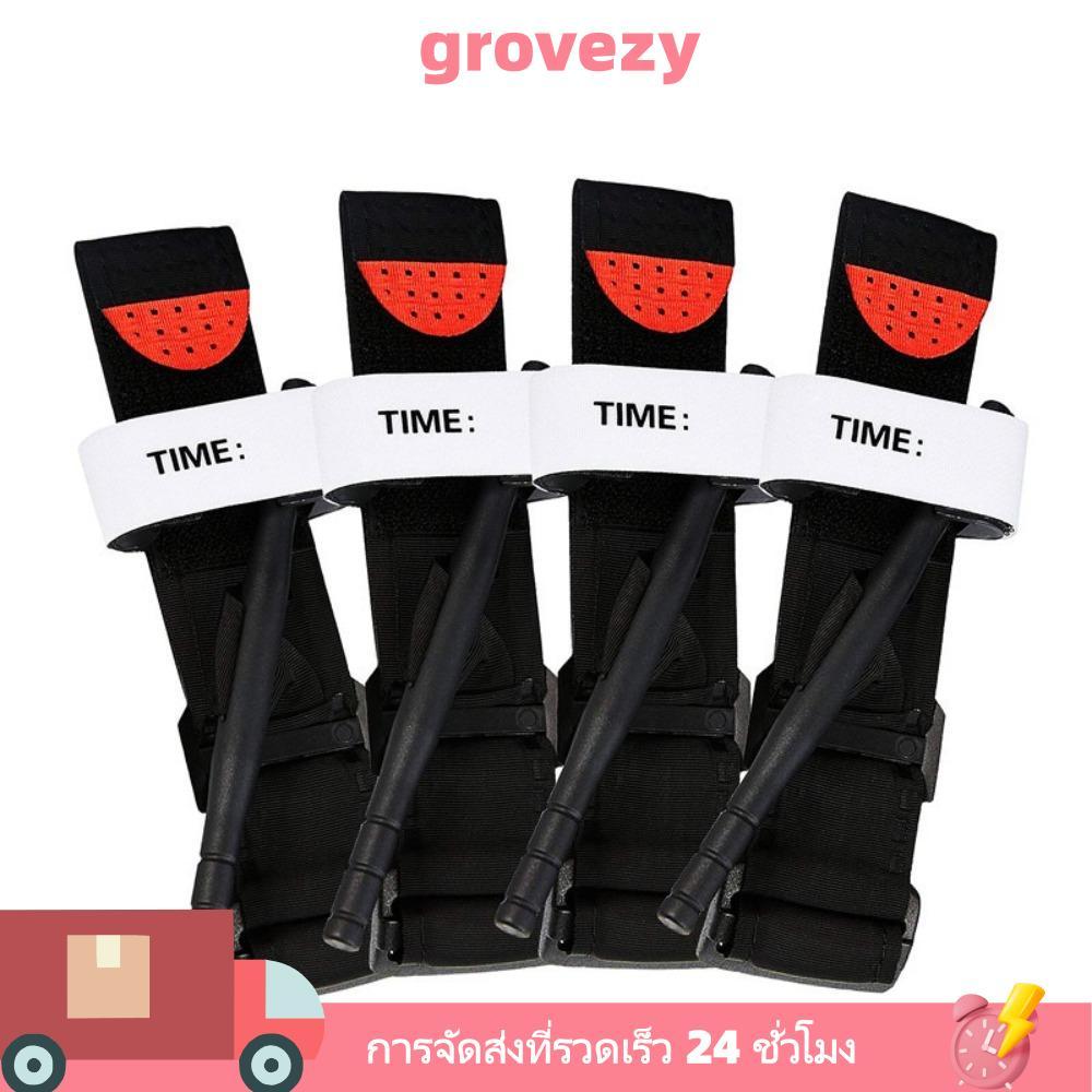 GROVEZY Outdoor Tourniquet, อุปกรณ์ฉุกเฉิน Single Handed Operation Outdoor Gear, ที่มีประสิทธิภาพ Handle สีสัน Hemostatic Band สําหรับกลางแจ้ง Camping