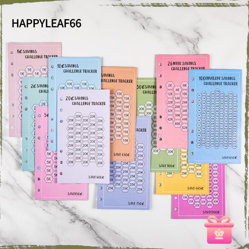 HAPPYLEAF66 48 ชิ้นการ์ดประหยัดค่าใช้จ่าย, A6 100 ซอง Eave เงินเงินสดซองจดหมาย, ปฏิบัติ 52 สัปดาห์ปร