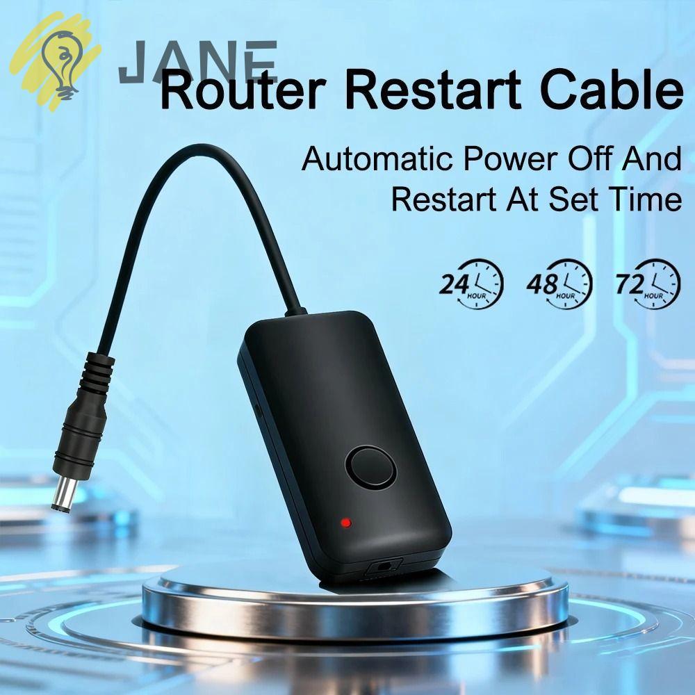 JANE Router Rebooter, Universal Automatic Restart WiFi Timer, Plug and Play ปรับได้ 24/48//72 ชั่วโม