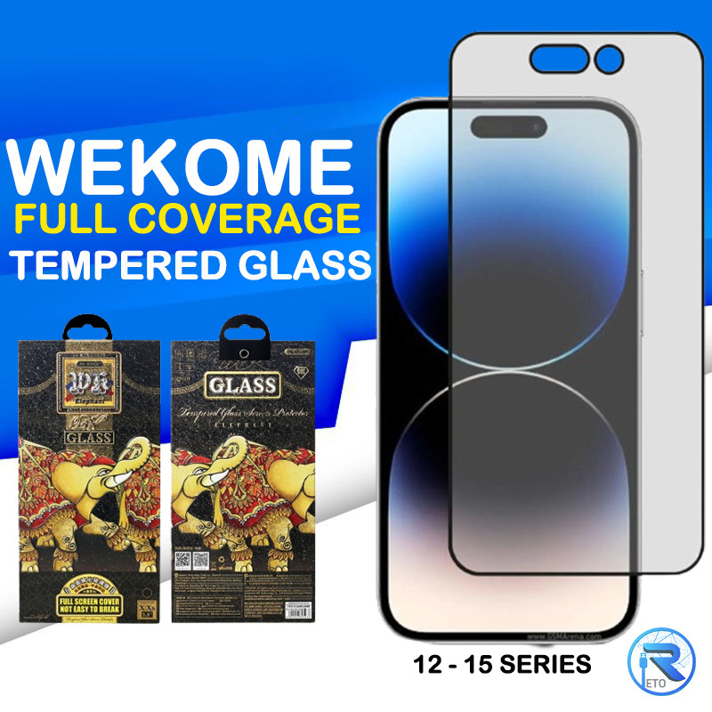 Original WK Design High Premium Full Coverage Tempered Glass 16 16Plus 16Pro 16ProMax 15 15Pro 14/13