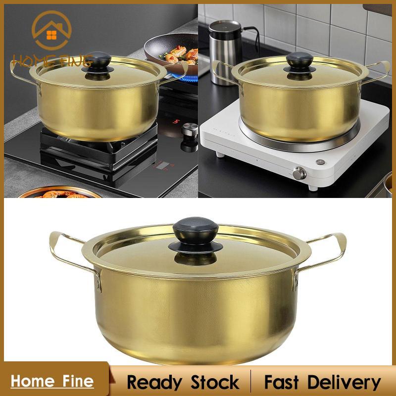 [Katarina_x] Korea Ramen Pot Noodles Cooking Pot สแตนเลส Stockpot เครื่องครัวพร้อมฝาปิด
