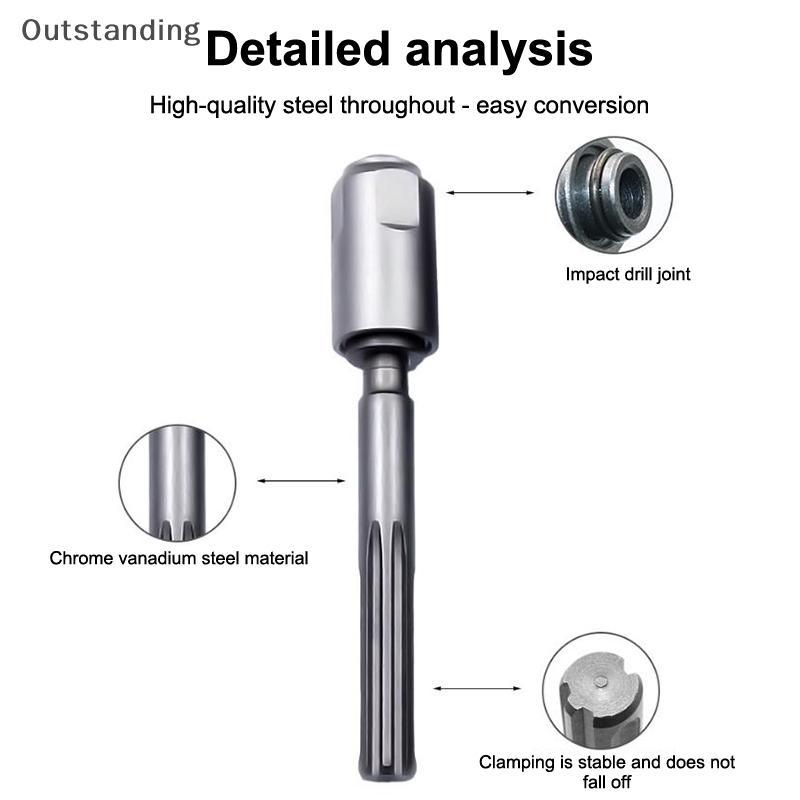 อะแดปเตอร์ SDS-Plus ถึง SDS-Max ที่โดดเด่นสําหรับค้อนโรตารีอะแดปเตอร์ก้านกลมทนแรงกระแทกเหล็กคาร์บอนต
