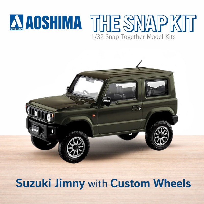 AOSHIMA 1/32 Suzuki Jimny Snap Kit Custom Wheel Model