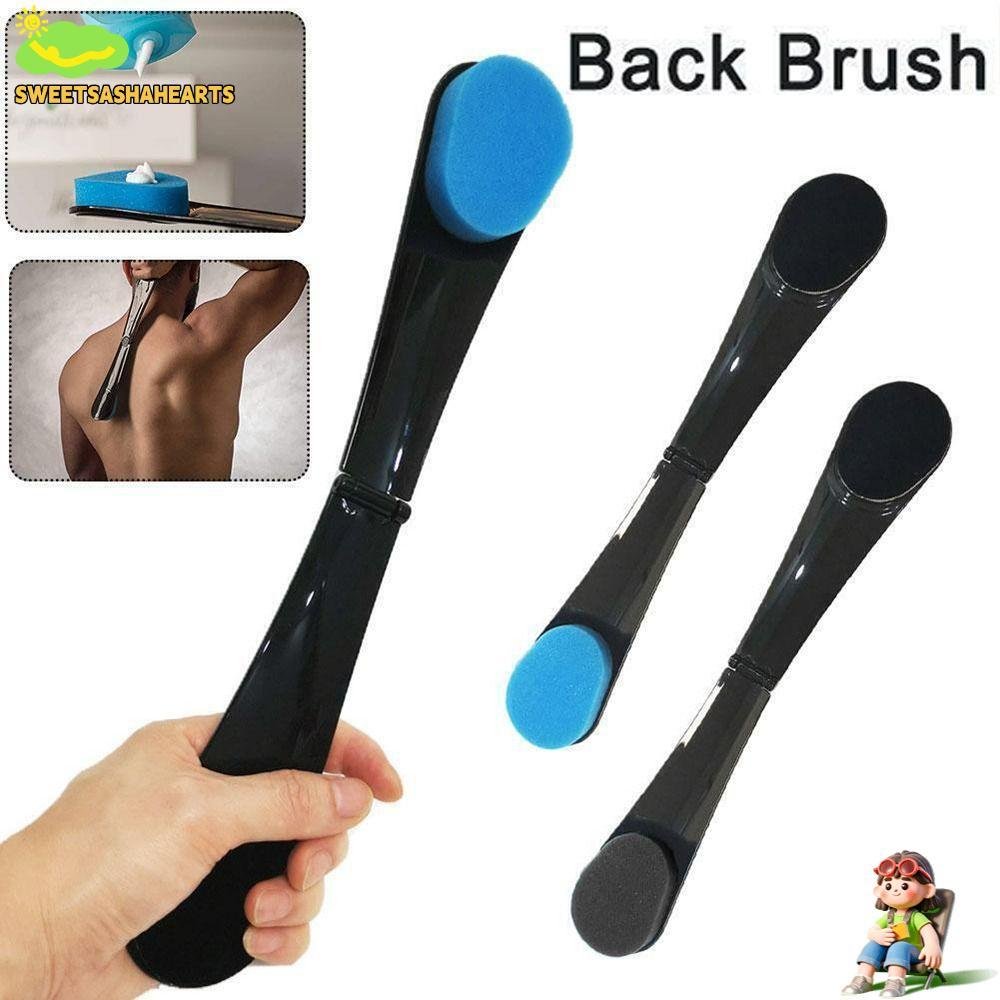 SWEE Back Beauty Brush, Velvet Cloth Folding Back Applicator, สีสะดวกสุ่ม Self-adjustable Sponge Lotion Applicator Brush Lotion