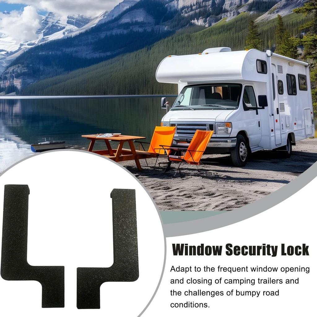 2 ชิ้นล็อคความปลอดภัยหน้าต่าง RV และ Camper ล็อคความปลอดภัยหน้าต่างเหมาะสําหรับ RV Camper lameint2vn