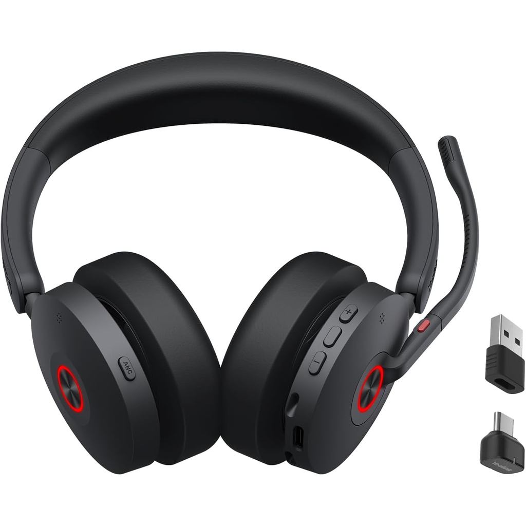 Yealink BH74 UC ANC ชุดหูฟังบลูทูธพร้อมไมโครโฟนสําหรับงานไฮบริด, ชุดหูฟังที่ผ่านการรับรองจาก Microso