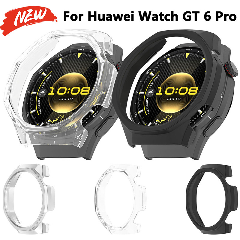เคส PC ครึ่งกลวงสําหรับ Huawei Watch GT 6 pro 46 มม. อุปกรณ์เสริมฝาครอบป้องกันทดแทน