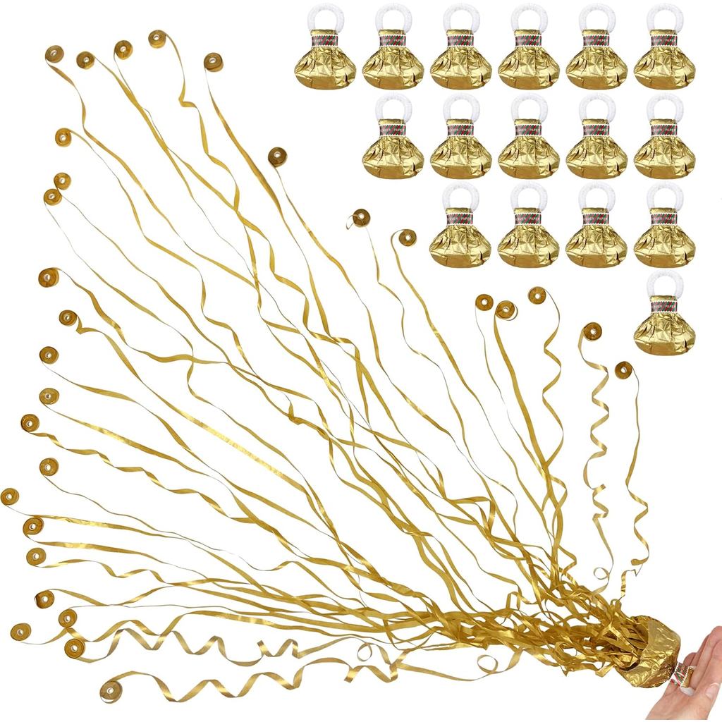 16 แพ็คลําแสง Poppers Party Poppers Hand Throw Streamers สําหรับวันเกิดสําเร็จการศึกษาหมั้นอุปกรณ์งา