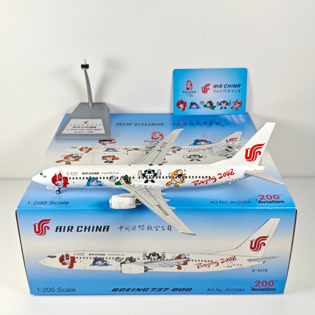การบิน 1: 200 China International Airlines B737-800 B-5176 Fuwa เครื่องบินรุ่น
