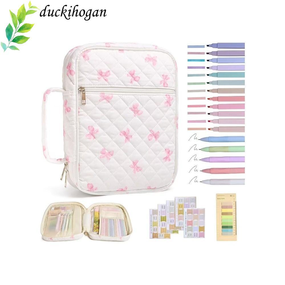 DUCKIHOGAN Bible Cover ,กระเป๋าซิป Handle Bible Cover Bag, Floral Design Storage Bags Church