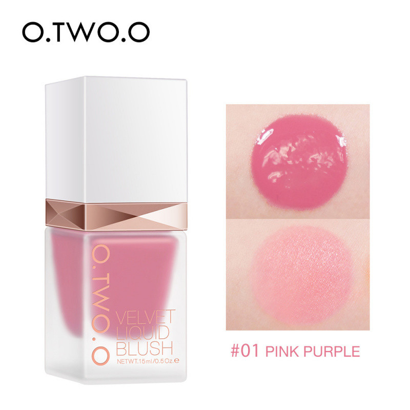 O.TWO.O Natural Color Liquid Blush Silky และ Delicate Rouge Boosting Complexion Blush