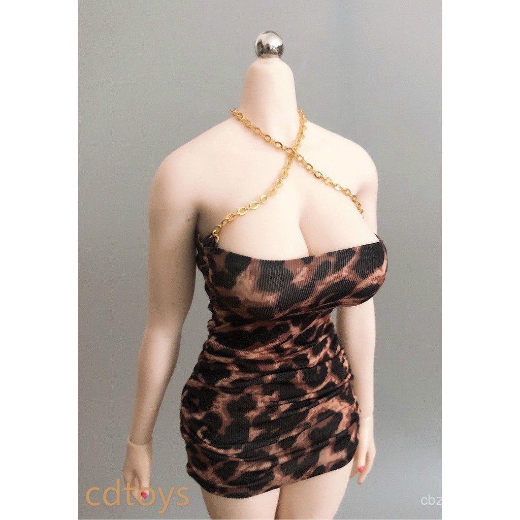 C cdtoys 1/6 cd005 อินเทรนด์เซ็กซี่เสือดาวพิมพ์ Tube Top ชุดเหมาะสําหรับ Rubberized ทหารหญิงพร้อมสต็