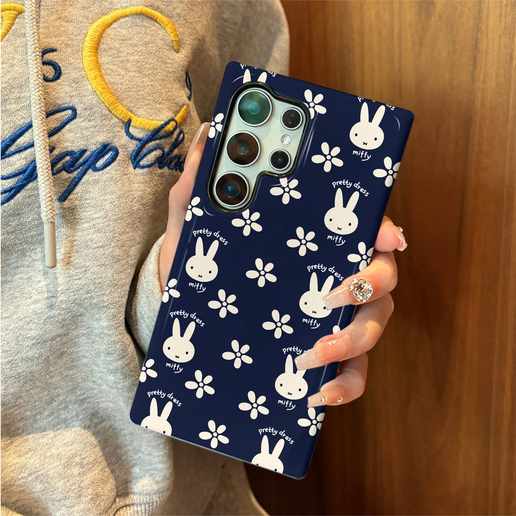 ใหม่รุ่นดอกไม้ Miffy รูปแบบป้องกันกรณีเหมาะสําหรับ Samsung s26 s26ultra s22u s23 PLUS s23FE s24 s25 PLUS A55 A56 A36 โทรศัพท์มือถือกรณี