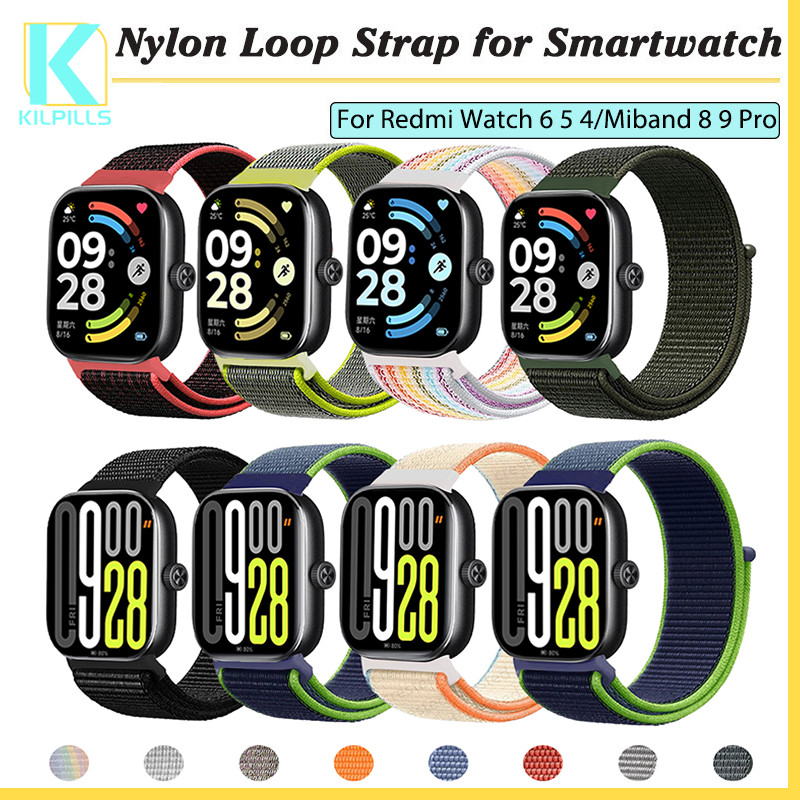 สายคล้องห่วงไนลอน for Smartwatch Redmi Watch 6 Active/Lite / 6 5 4 / Xiaomi Band 10 9 Pro / Mi Band 8 Pro