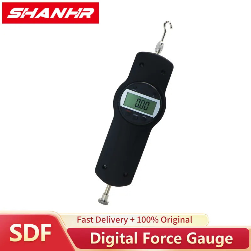 SHANHR Digital Force Gauge แบบพกพา Push Pull Force Gauge Dynamometer Force เครื่องมือวัด SDF