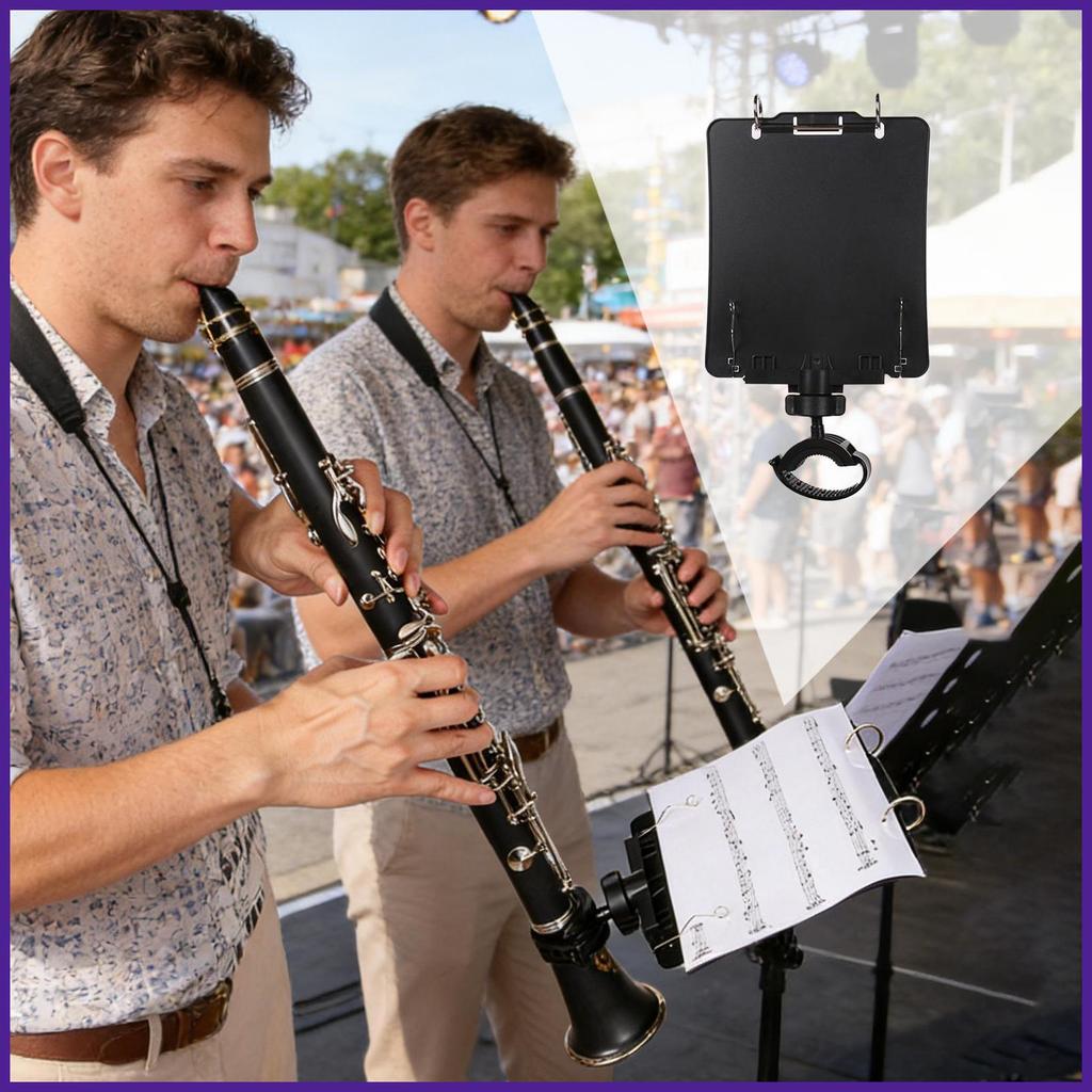 เพลงหมายเหตุขาตั้งแผ่น Lyre Clamp Clarinet Lyre สําหรับเปียโนไวโอลินกีตาร์ขลุ่ยทรัมเป็ต Trombone pla