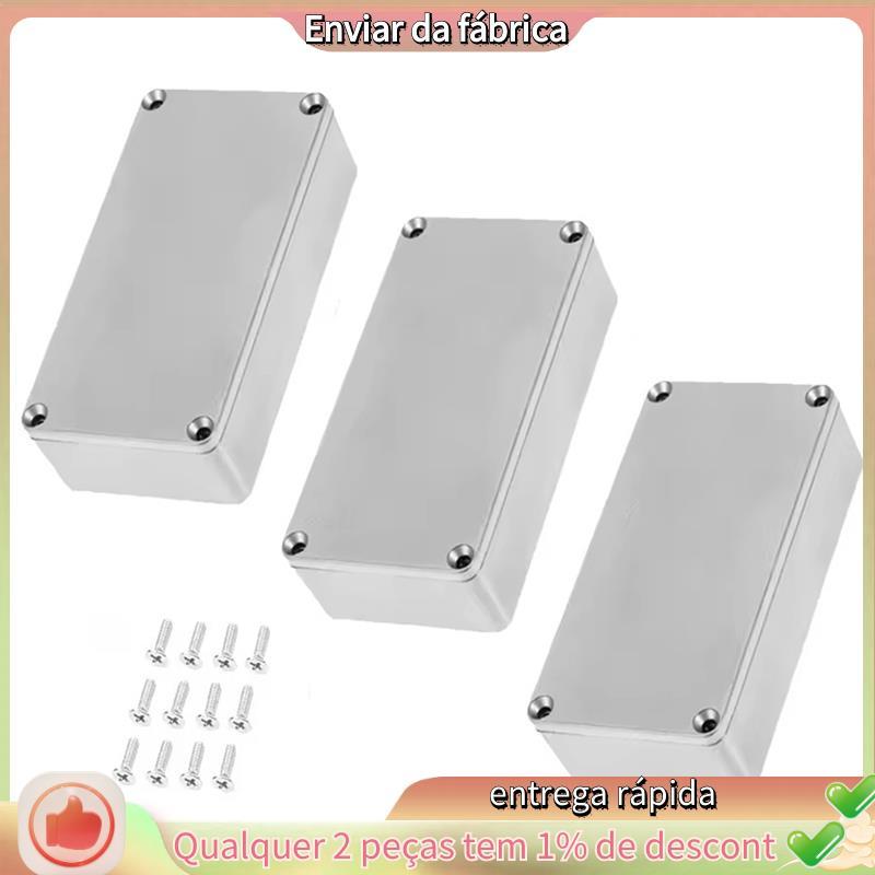 3 ชิ้นอลูมิเนียม Stomp กล่องสําหรับ DIY กีตาร์เอฟเฟคเหยียบ - (1590B)