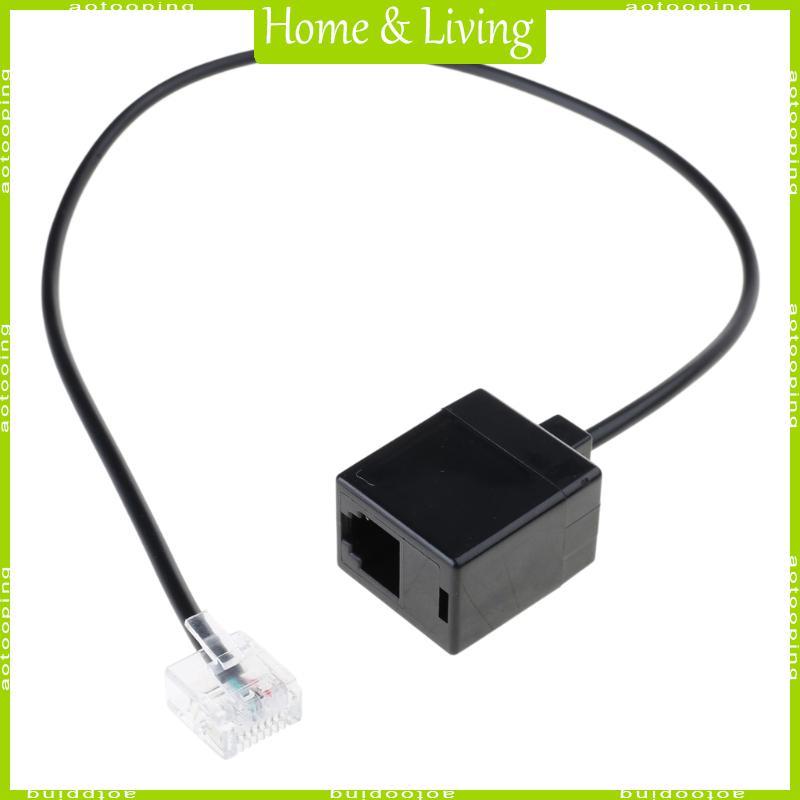 AOTOO โทรศัพท์อะแดปเตอร์สายไฟ RJ45 ถึง RJ11 Converter Connector Cable สําหรับโมเด็ม