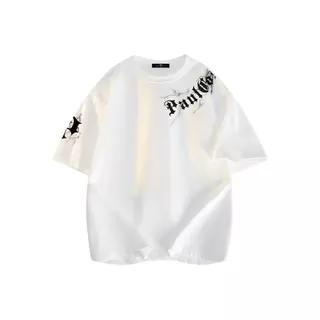Top.basic🔥เสื้อผู้ชายoversize สตรีทแฟชั่น โคตรนุ่ม เสื้อ cotton ไม่หดตัวลาย เสื้อไม่ยับ ลาย "PAULGOSTELLOE"