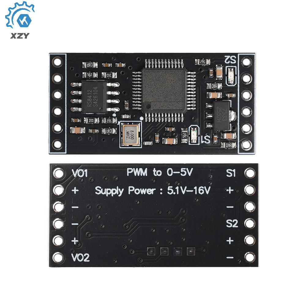 DC 5-12V RC ตัวรับสัญญาณ PWM ถึง 0-5V แรงดันไฟฟ้าอะนาล็อก Dual Channel ความเร็วสูง DAC โมดูล