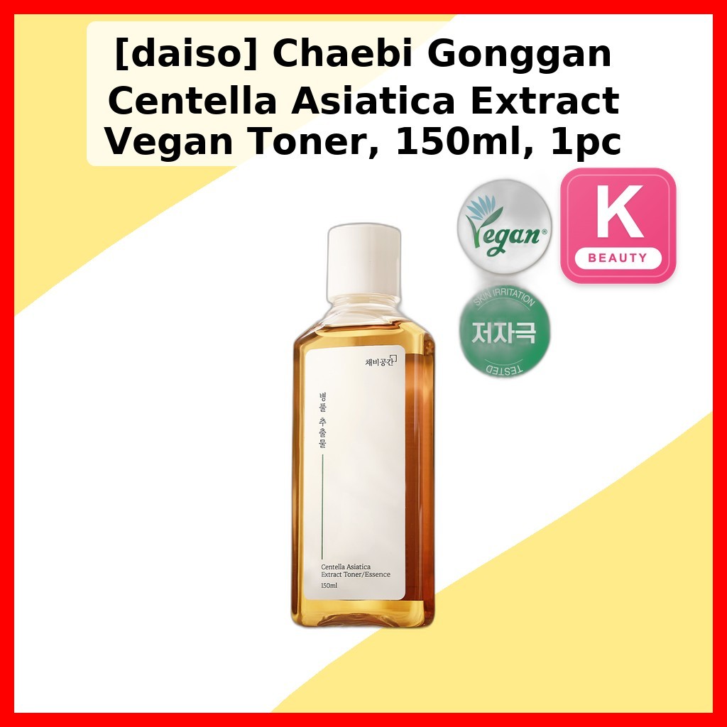 [daiso] Chaebi Gonggan Centella Asiatica Extract Vegan Toner, 150ml, 1pc / Korean Toner / Centella A