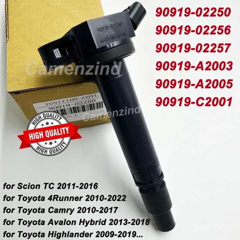 คอยล์จุดระเบิดสําหรับ DENSO Toyota Lexus I4 V6 V8 OEM 90919-02250 90919-A2005 673-1309 90919-02256 9