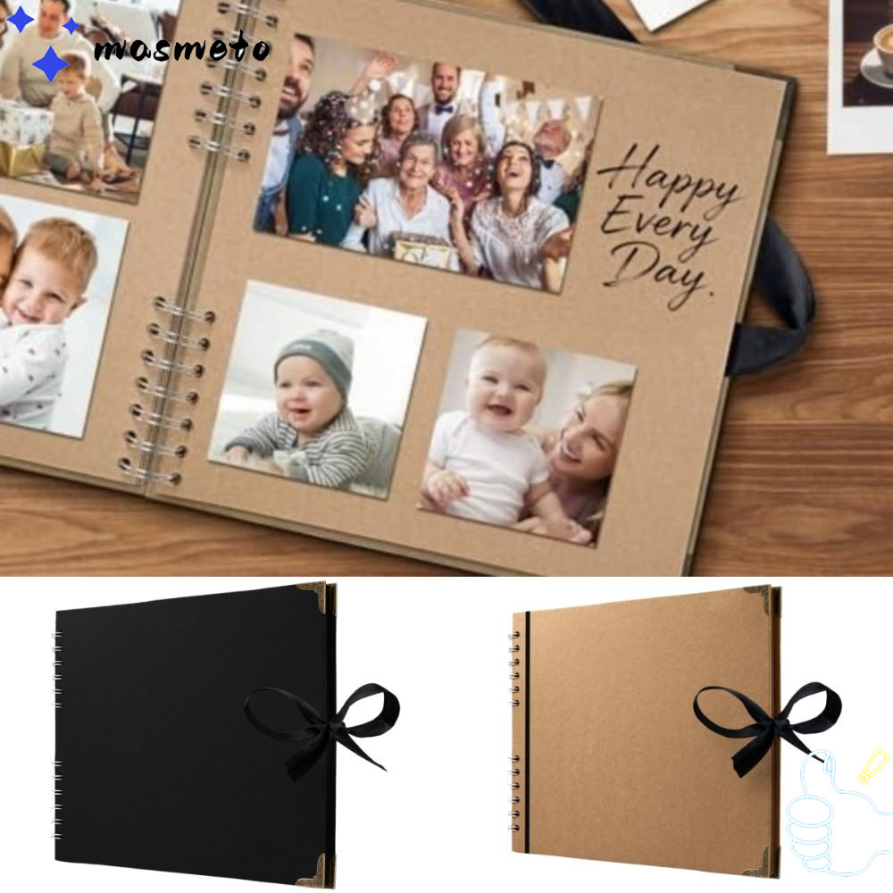 อัลบั้มสมุดภาพ คุณมีโต กระดาษคราฟท์ อัลบั้มรูป 8x8 นิ้ว ดีไซน์วาง-แบน สมุดหน่วยความจํา 40 หน้า ความทรงจําการเดินทาง