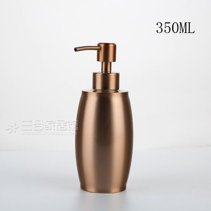 High-End 304 สแตนเลสกดประเภทตู้ทําสบู่เจลทําความสะอาดมือขวดRose Goldโลชั่นแชมพูล้างร่างกาย