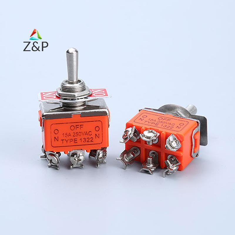 Z&P Momentary Toggle Switch (ON) OFF (ON) Spring Return 6 Pin Latching Switch COD