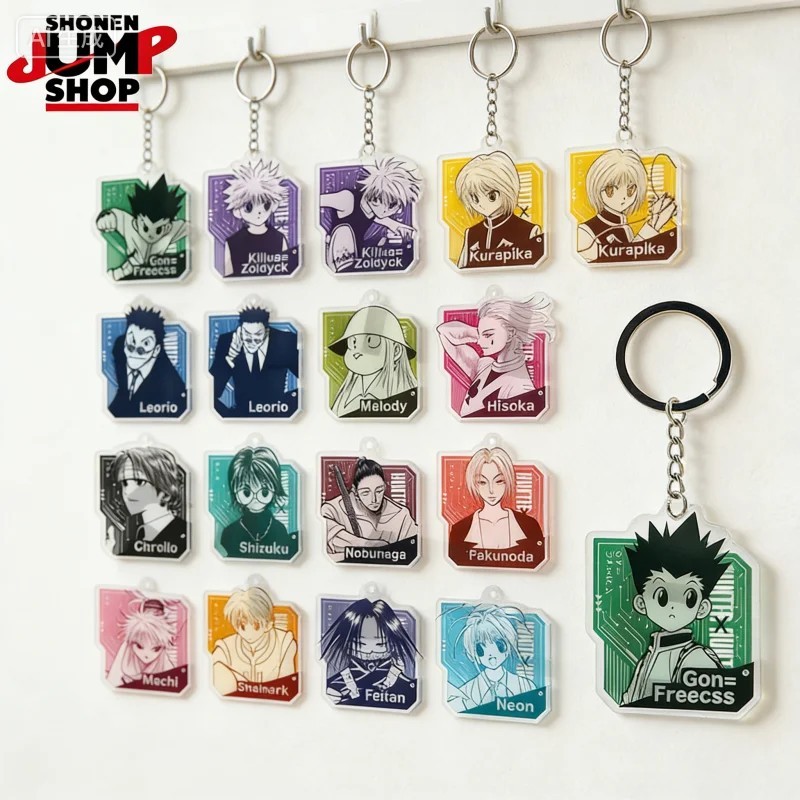 Hunter x Hunter Gon Freecss Killua Hisoka Kurapika พวงกุญแจอะคริลิคใสอะนิเมะของขวัญกระเป๋าเป้สะพายหลังตกแต่งรุ่น