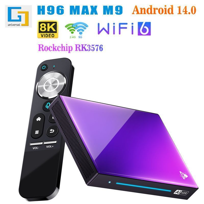 H96 MAX M9 Set-Top box RK3576 8K HD กล่องทีวี Android 14 wifi6 กล่องทีวี Cross-Border