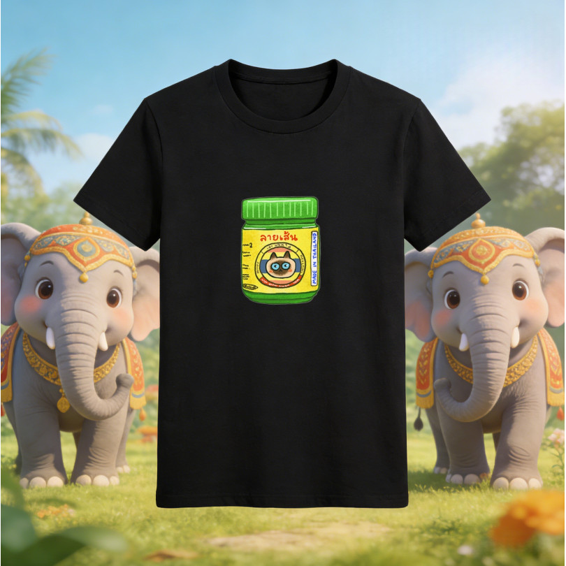 เสื้อยืดลายแมวสีเบจจากYadom Cat สไตล์สร้างสรรค์