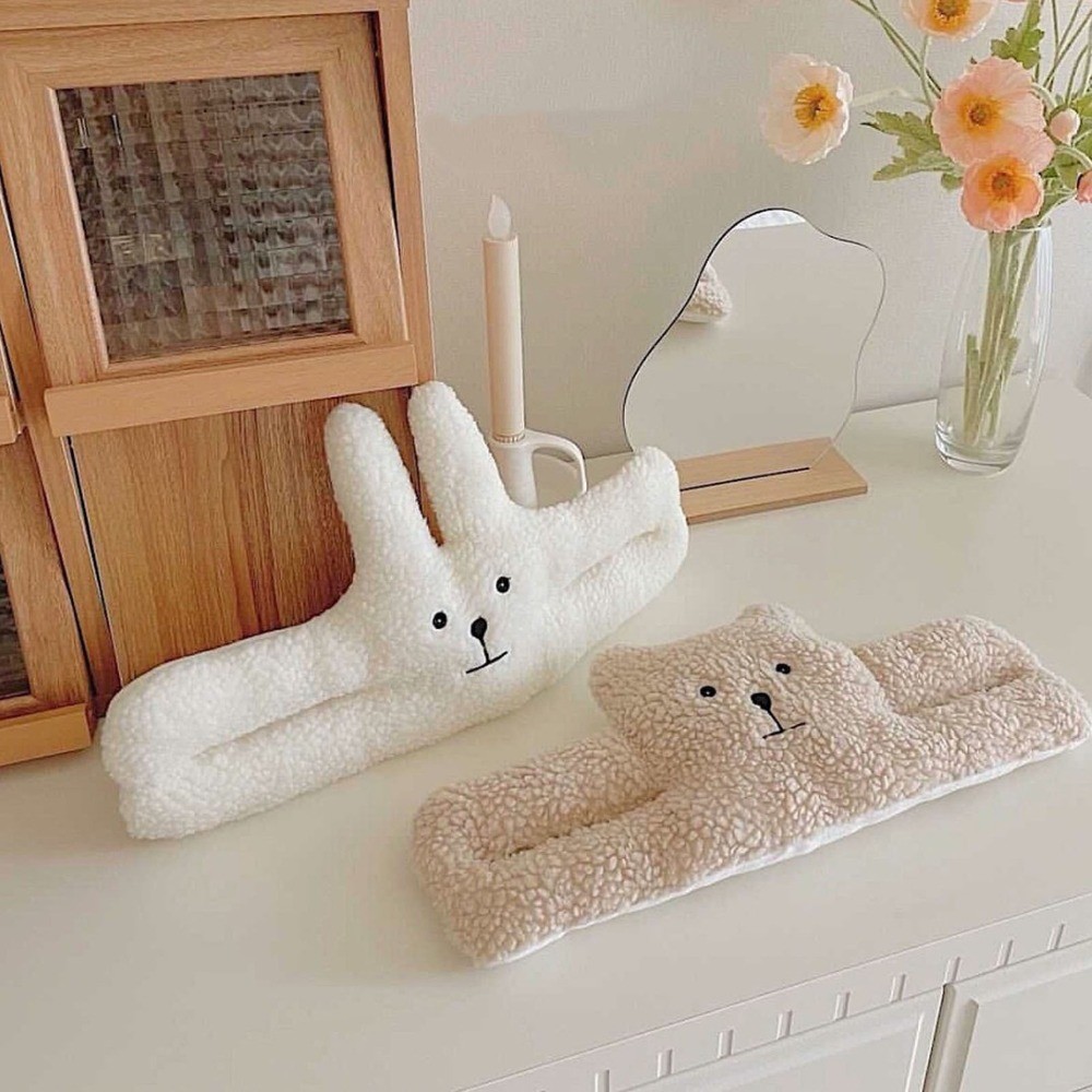 ANTINON ที่กั้นประตู, ขนแกะแกะ Plush วัสดุ Soothing ของเล่น, น่ารักสไตล์หมีออกแบบ Soft Touch แบบแขวนประตูแขวนประตูตกแต่งประตู ราคา ถูกที่สุด ดีลบีเคเค แกลเลอรีภาพที่ 8
