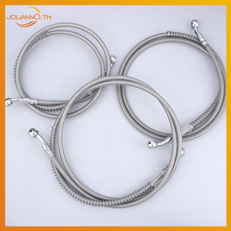 Joliann0 50-200 ซม.รถจักรยานยนต์เบรคท่อสายเบรค Universal มอเตอร์ไซด์สแตนเลสถัก Pipeline ชิ้นส่วนการปรับเปลี่ยน th