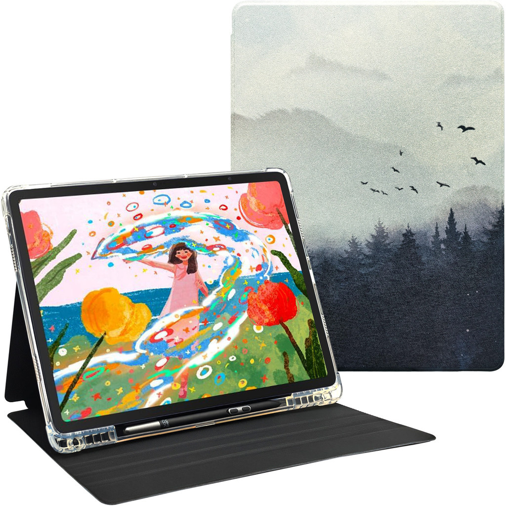 เคสป้องกัน XPPen Magic Drawing Pad เคสป้องกัน 12.2 โปร่งใส Bracket Case ช่องเสียบปากกาในตัว Sleep Wa