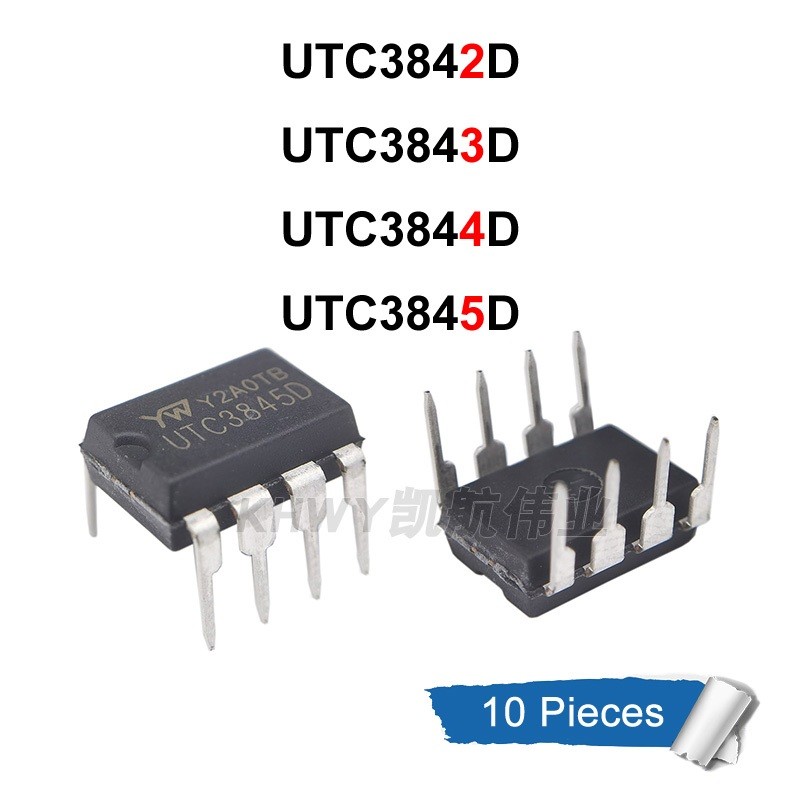 10 ชิ้น/ล็อต UTC3842D UTC3843D UTC3844D UTC3845D DIP-8 PWM ชิปควบคุม IC ใหม่เดิม