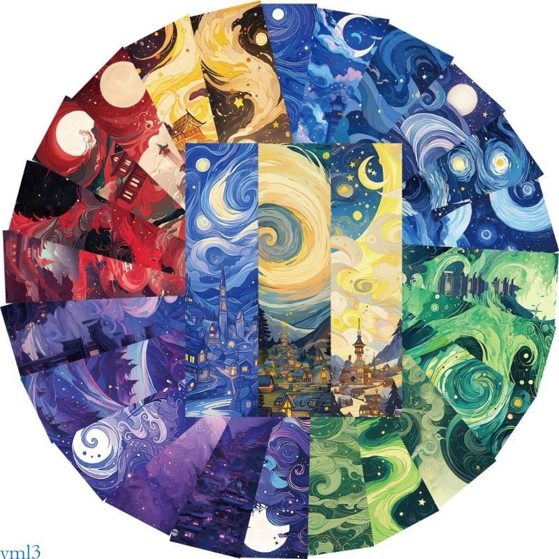 Yml3 30 ชิ้นกระดาษหนังสือหน้าผู้ถืออ่านหนังสือ Mark สําหรับเด็กนักเรียนอ่านภาพวาดสีน้ํามันบุ๊คมาร์คห