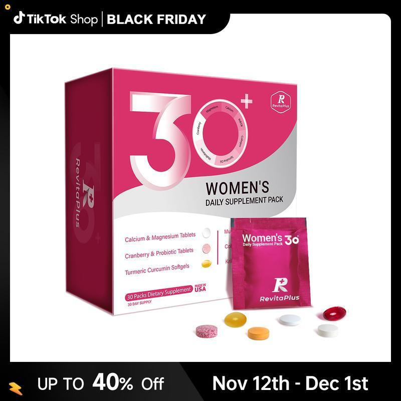 RevitaPlus Beautypack ผู้หญิงs อาหารเสริมทุกวันแพ็ค Multivitamin แคลเซียมแมกนีเซียมแครนเบอร์รี่โปรไบ